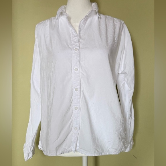 CLOTH & STONE Anthropologie Classic White Button Down Shirt Size XS - Picture 1 of 7